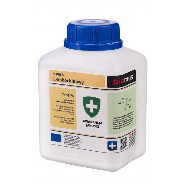 Witamina C Kwas L-askorbinowy 500g BIOMUS zdjęcie 1