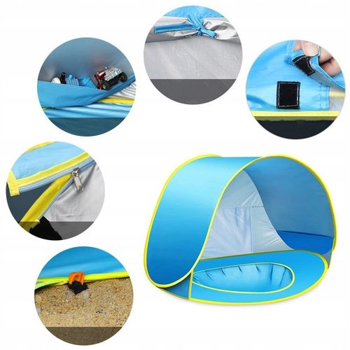 NAMIOT PLAŻOWY NA PLAŻĘ BIWAK Z BASENEM BRODZIKIEM BRODZIK Z DASZKIEM na Arena.pl