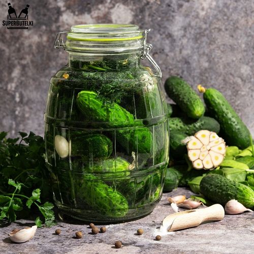 SŁÓJ SZKLANY 3L DUŻY POJEMNIK WECK NA PRZETWORY Z ZAMKNIĘCIEM na Arena.pl