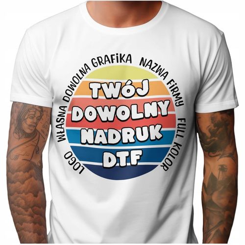 TSHIRT KOSZULKA FIRMOWA Z WŁASNYM NADRUKIEM LOGO ZDJĘCIE DOWOLNA GRAFIKA XL na Arena.pl
