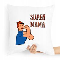 Poduszka Prezent Upominek Dla Mamy Super Mama Z Nadrukiem Ze Zdjęciem