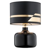 Czarna lampka nocna ze złotymi detalami Beja B