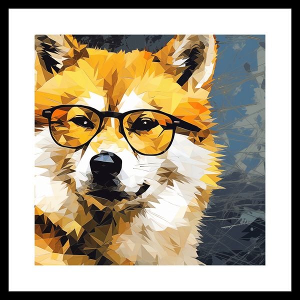 Plakat 40x40cm Intelektualny Psiak zdjęcie 3