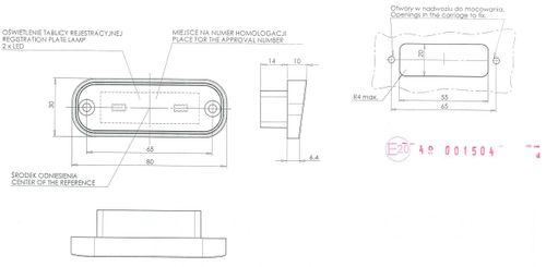 Lampa LED oświetlenia tablicy rejestracyjnej 982 na Arena.pl