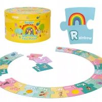 Boppi, podłogowe dwustronne puzzle XL 26 el Alfabet