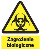 ZOO-44 - UWAGA  ZAGROŻENIE BIOLOGICZNE - TABLICZKA