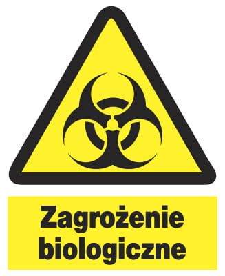 ZOO-44 - UWAGA  ZAGROŻENIE BIOLOGICZNE - TABLICZKA zdjęcie 1