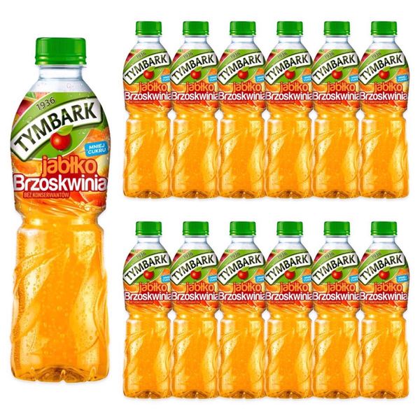 Tymbark Napój jabłko brzoskwinia 500 ml x12 sztuk zdjęcie 2