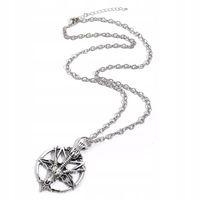 Naszyjnik Wisiorek Pentagram Kozioł Łeb Głowa Anarchia BAPHOMET Goth Amulet