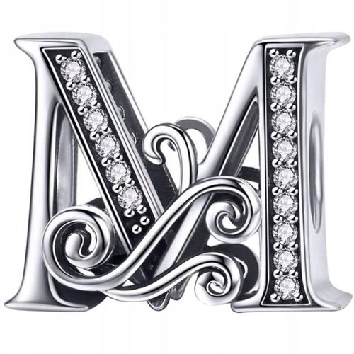 CHARMS LITERKA M srebro 925 litera srebrna koralik zawieszka charms pr S925 na Arena.pl