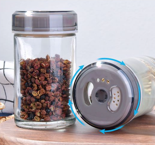 Organizer na przyprawy obrotowy pojemniki szklane 6 sztuk przyprawnik sól na Arena.pl