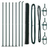 Ogrodzenie z słupkami Zielony 1.4 x 10 m Stal pokryta PCV