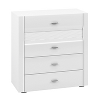 Nowoczesna Komoda z Szufladami 4SZ 92 cm Biały Połysk AREKS ML