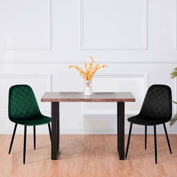 Krzesło welurowe Orlando Velvet czarne zdjęcie 3