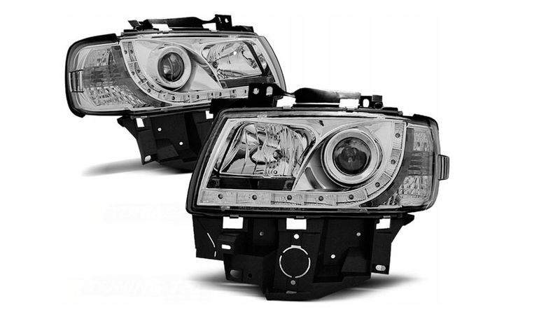 Lampy Reflektory VW T4 96-03 BUS RINGI CHROM zdjęcie 3