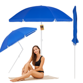 Parasol Plażowy Ogrodowy Łamany Z Filtrem Upf 30+ 155Cm