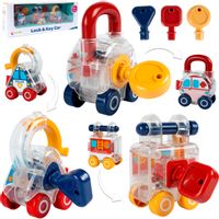 Samochody Gra Logiczna Montessori 3szt Kłódki Klucze Edukacyjne