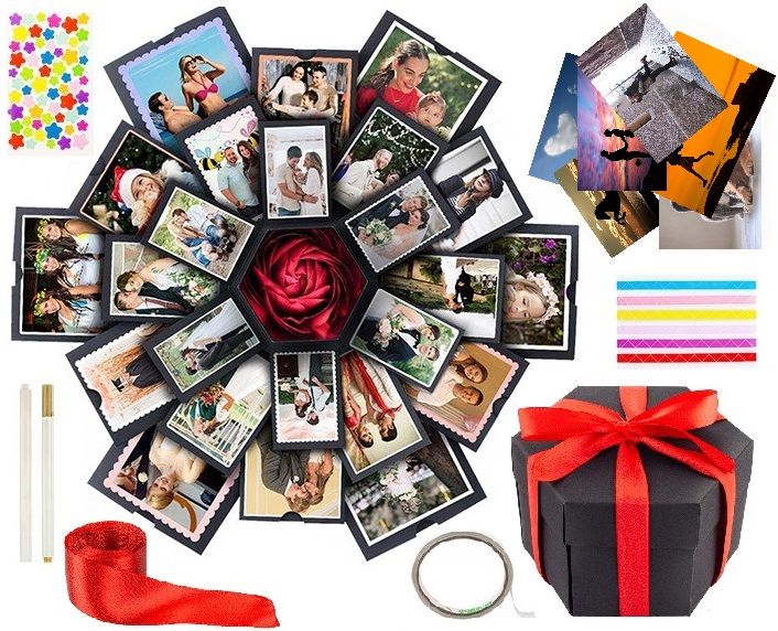 PUDEŁKO NIESPODZIANKA EXPLODING BOX DO ZŁOŻENIA + ZDJĘCIA zdjęcie 1