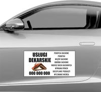 MAGNES NA SAMOCHÓD AUTO MAGNETYCZNA REKLAMA 60X30 usługi dekarskie