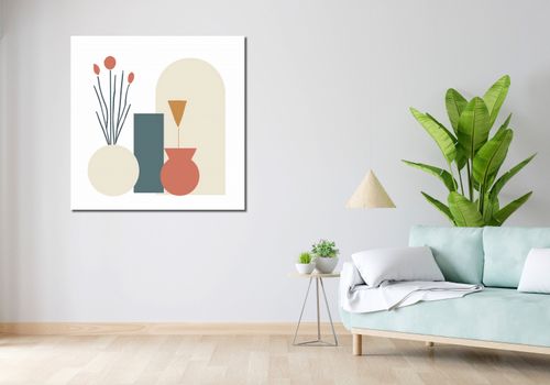 Obraz 100x100cm Kremowe Wazony na Arena.pl
