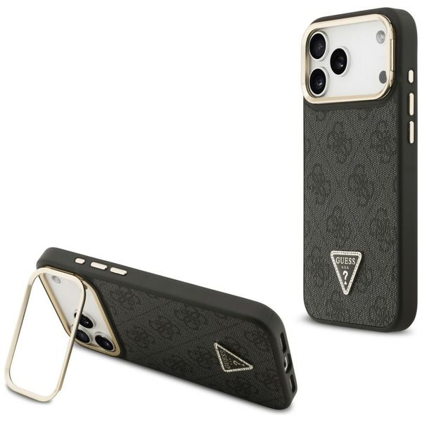 etui guess 4g pu triangle logo & stand   camera magsafe do iphone 17 zdjęcie 1