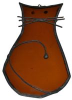 Kot kotek szkło witrażowe zawieszka dekoracja prezent