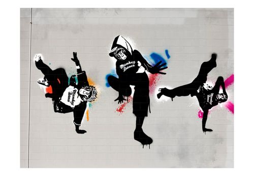 Fototapeta - Monkey dance - street art 400x309 na Arena.pl