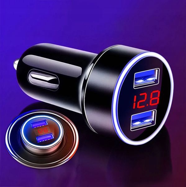 ŁADOWARKA SAMOCHODOWA 2XUSB Z VOLTOMIERZEM LCD zdjęcie 2