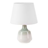 Lampa stołowa na ceramicznej podstawie LIANA 20X28X37 kremowa+miętowa