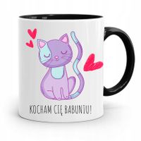 Kubek Czarny Dzień Babci Kocham Cię Babciu Prezent Z Nadrukiem Ze Zdjęciem