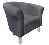 Fotel Milo D23 szary nogi chrom
