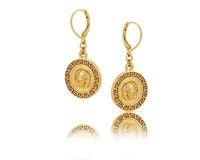 kolczyki z monetkami z kolekcji olimpia (p23/zwe/46/1au)