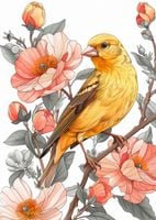 Plakat 64x90cm Wiosenny Śpiewaczek