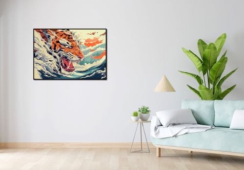 Plakat 100x70cm Tygrys Na Fali na Arena.pl