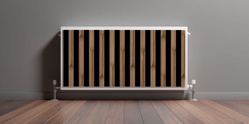 Osłona Magnetyczna Na Kaloryfer Lamele 3D Imitacja Drewna 120cm x 60cm zdjęcie 3