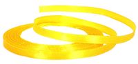 WSTĄŻKA TASIEMKA SATYNOWA ŻÓŁTA 6MM 32M