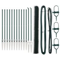 Ogrodzenie z słupkami Zielony 1.6 x 25 m Stal pokryta PCV