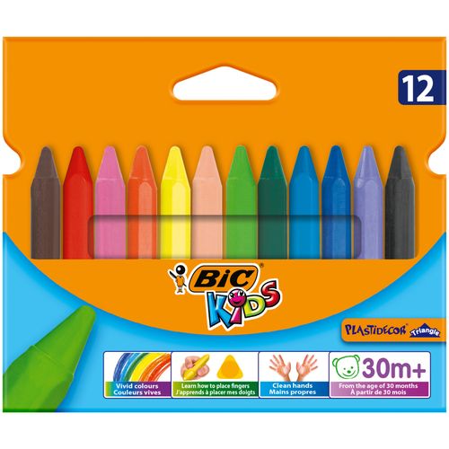 Kredki Bic Kids 12Kol/90Mm Plastidecor 0789 na Arena.pl