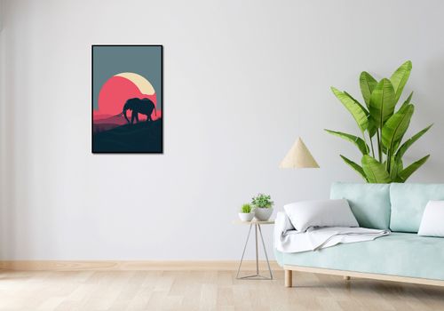 Plakat 53x81cm Słoń przy Czerwieni na Arena.pl