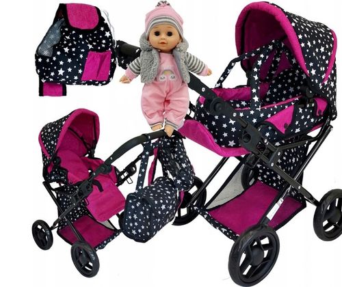 WÓZEK DLA LALEK NOSIDŁO TORBA POŚCIEL+BOBAS ŚPIEWA na Arena.pl
