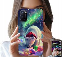 ETUI DO OPPO A52 - ŚWIĄTECZNY NIEDŹWIEDŹ BOMBKI CASE +FOLIA