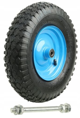 KOŁO KÓŁKO DO TACZKI TACZEK WÓZKA 4.10/3.50-6 2PR POMPOWANE OTWÓR 12 + OŚKA na Arena.pl