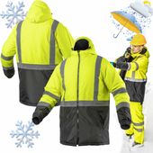 Kurtka Robocza 3/4 Ostrzegawcza Ocieplana Zimowa Wodoodporna Leda Żółta Xl