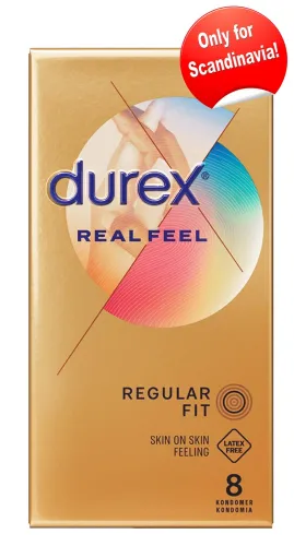 durex real feel 8 szt. - prezerwatywy bez lateksu, poliizopren na Arena.pl