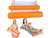 Hamak wodny materac do pływania dmuchany do basenu plażowy pomarańczowy