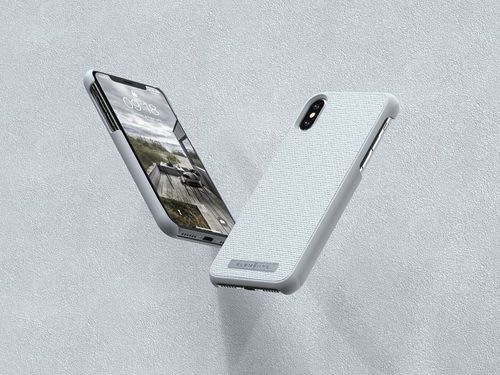 Materiałowe etui do iPhone Xs Max (Light Grey) na Arena.pl