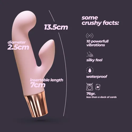 crushious mellow cony mini rabbit pink - kompaktowy model silikonowy na Arena.pl