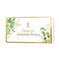 PUDEŁKO NA GOTÓWKĘ MINI PAPIER KOMUNIA NR9 KARTKI Z KOTKIEM