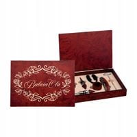 Zestaw AKCESORIA do wina z grawerem PUDEŁKO PREZENT DLA BABCI