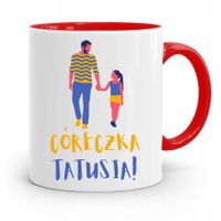Kubek Czerwony Prezent Dla Córki Córeczka Tatusia Z Nadrukiem Ze Zdjęciem